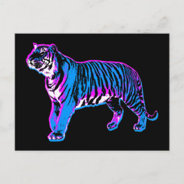COREY TIGER 1980s RETRO WILD TIGER Briefkaart