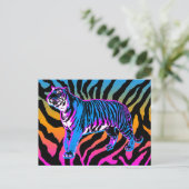 COREY TIGER 1980s RETRO  WILD TIGER Briefkaart (Staand voorkant)