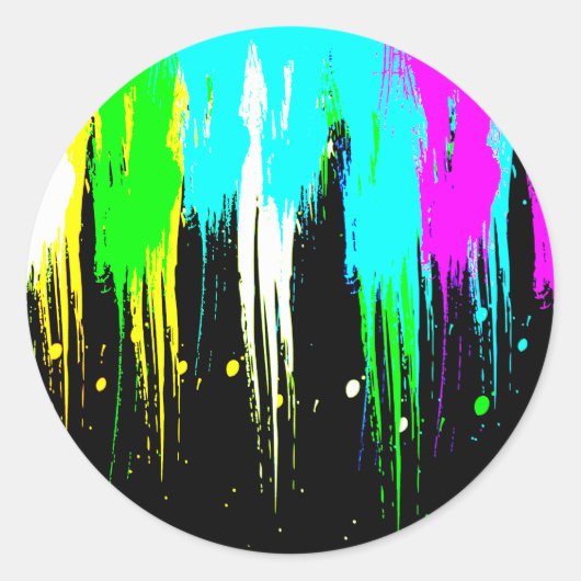 Corey Tiger 1980s  verfdrukking Ronde Sticker (Voorkant)