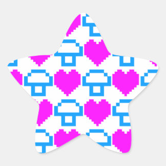 Corey Tiger 80s 8-bit Paddenstoelen Harten Ster Sticker