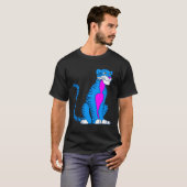 COREY TIGER 80's ALERT BLAUWE TIGER T-shirt (Voorkant volledig)