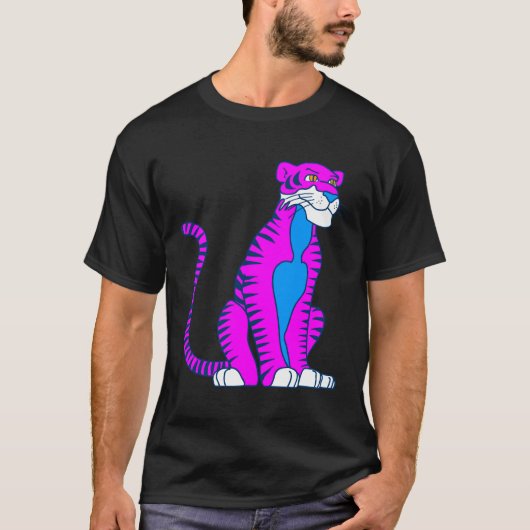 COREY TIGER 80's ALERT ROZE TIGER T-shirt (Voorkant)