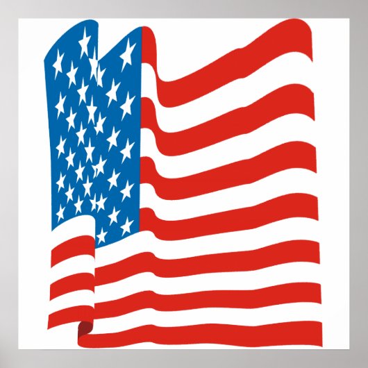Corey Tiger 80's  Amerikaanse vlag Poster (Voorkant)