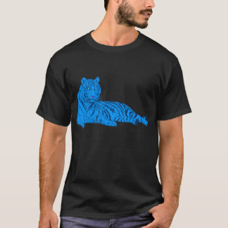 COREY TIGER 80's BLAUWE LOUNGE TIGER T-shirt