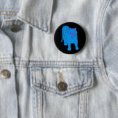 COREY TIGER 80's BLAUWE TIGER STAAND Ronde Button 5,7 Cm (In situ)