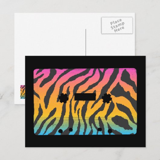 Corey Tiger 80s Cassettebandje Briefkaart (Voorkant / Achterkant)