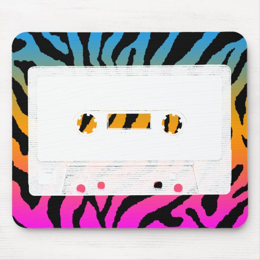 Corey Tiger 80s Cassettebandje Mousepad Muismat (Voorkant)