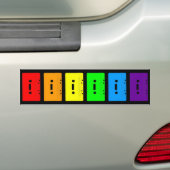 Corey Tiger 80s Cassettebandjes Rainbow Bumpersticker (Op auto)
