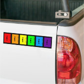 Corey Tiger 80s Cassettebandjes Rainbow Bumpersticker (Op Truck)