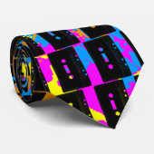 Corey Tiger 80s  Cassettebandjes Stropdas (Opgerold)