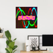 Corey Tiger 80s  Electro Poster (Thuiskantoor)