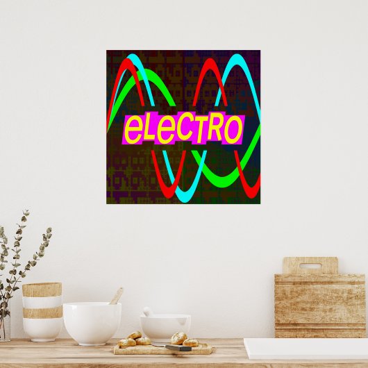 Corey Tiger 80s Electro Poster (Keuken)