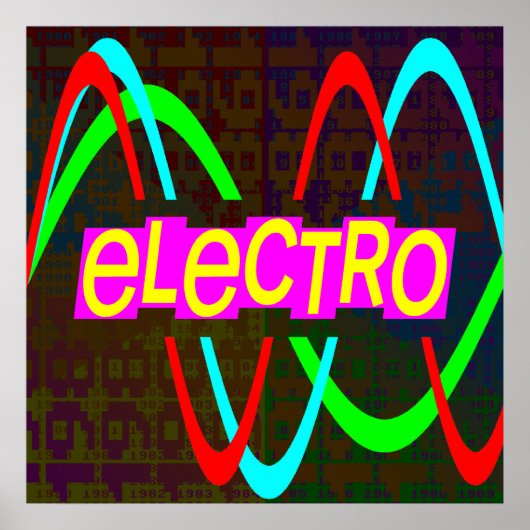 Corey Tiger 80s  Electro Poster (Voorkant)
