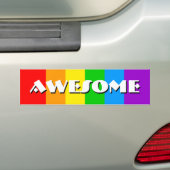 Corey Tiger 80s Geweldige regenboog Bumpersticker (Op auto)