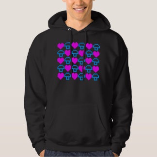 Corey Tiger 80s  Harten Paddenstoelen Hoodie