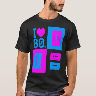 Corey Tiger 80s "I Love 80s Cassettebandjes" Shirt