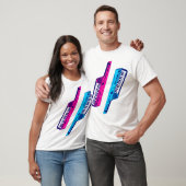 Corey Tiger 80s  Keytar Pink & Blue T-shirt (Unisex)