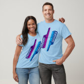 Corey Tiger 80's  Keytar roze & blauw T-shirt (Unisex)