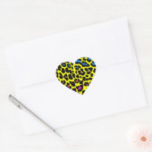 Corey Tiger 80s Leopard Spots (Geel) Hart Sticker (Envelop)