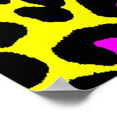 Corey Tiger 80s Leopard Spots (Geel) Poster (Hoek)
