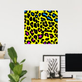 Corey Tiger 80s Leopard Spots (Geel) Poster (Thuiskantoor)