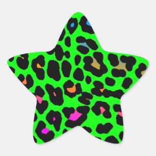 Corey Tiger 80s Leopard Spots (Groen) Ster Sticker