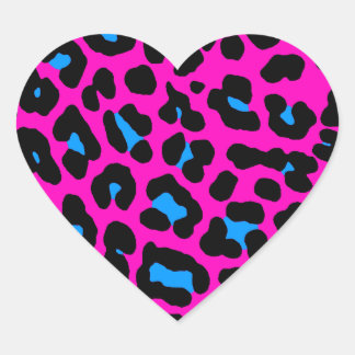 Corey Tiger 80s Leopard Spots (roze) Hart Sticker