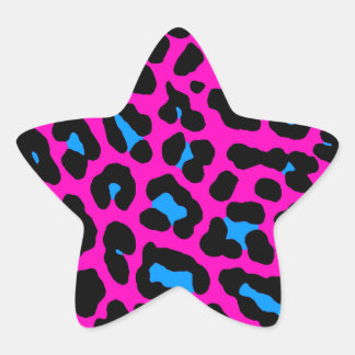 Corey Tiger 80s Leopard Spots (roze) Ster Sticker