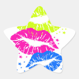 Corey Tiger 80s Lippen & Sterren Ster Sticker
