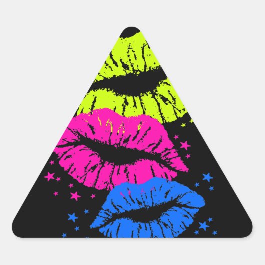 Corey Tiger 80s Lippen & Sterren Sticker (Voorkant)