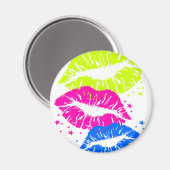 Corey Tiger 80s  Lips & Stars Kisses Magneet (Voorkant / Achterkant)