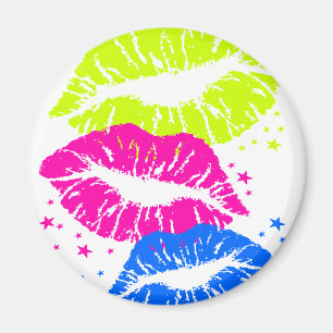 Corey Tiger 80s Lips & Stars Kisses Magneet