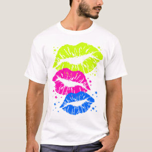 Corey Tiger 80s Lips & Stars Kisses T-shirt