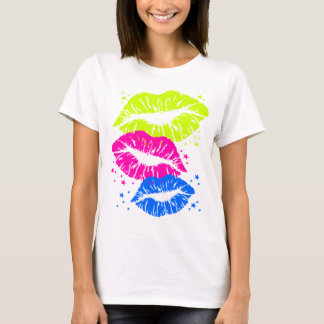 Corey Tiger 80s  Lips & Stars Kisses T-shirt
