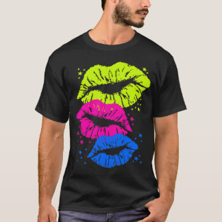 Corey Tiger 80s  Lips & Stars Kisses T-shirt