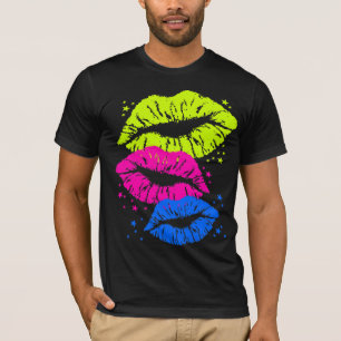 Corey Tiger 80s  Lips & Stars Kisses T-shirt