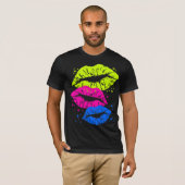 Corey Tiger 80s  Lips & Stars Kisses T-shirt (Voorkant volledig)