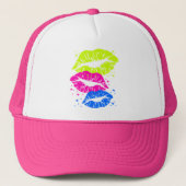 Corey Tiger 80s  Lips & Stars Kisses Trucker Pet (Voorkant)