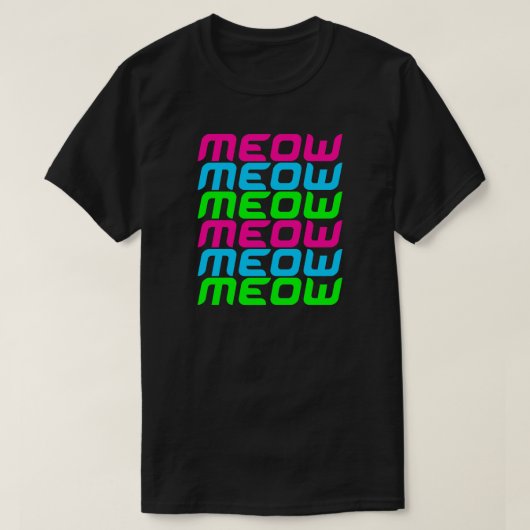 Corey Tiger 80s Meow Meow Meow Meow T-shirt (Design voorkant)