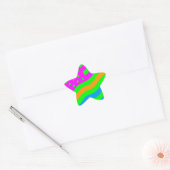Corey Tiger 80s Neon Amerikaanse Vlag Ster Sticker (Envelop)
