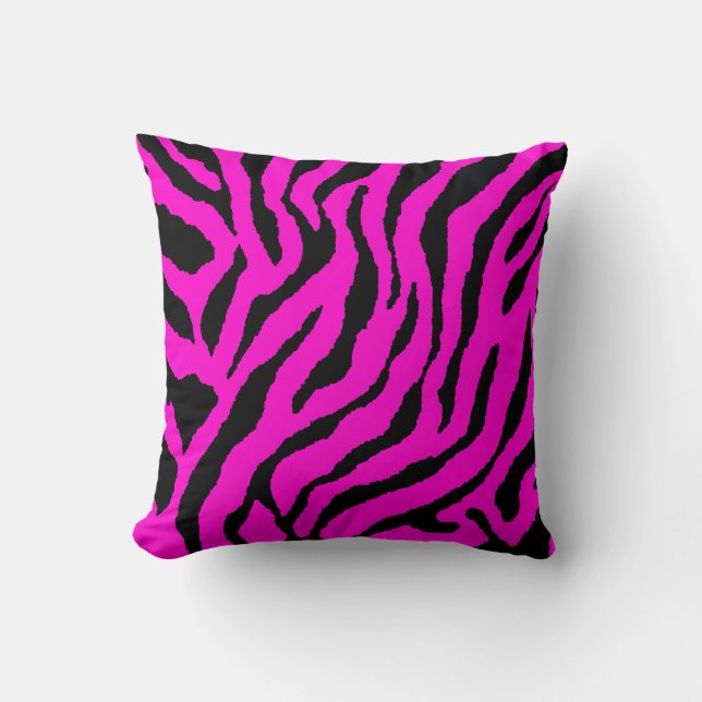 Corey Tiger 80s  Neon Animal Stripes Kussen (Voorkant)