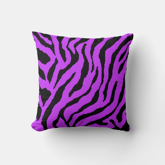 Corey Tiger 80s  Neon Animal Stripes Kussen (Voorkant)