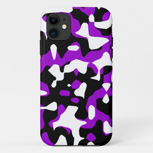 Corey Tiger 80s Neon Camouflage (Paars) Case-Mate iPhone Case (Achterkant)