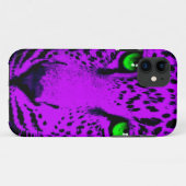 Corey Tiger 80s Neon Luipaard Gezicht Case-Mate iPhone Case (Achterkant (horizontaal))