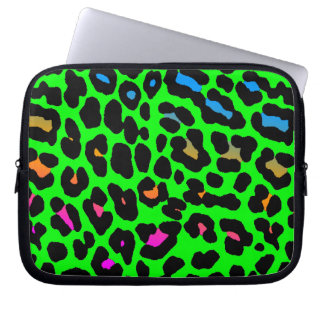 Corey Tiger 80s Neon Luipaardprint Laptop Sleeve