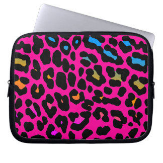 Corey Tiger 80s Neon Luipaardprint Laptop Sleeve