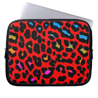 Corey Tiger 80s Neon Luipaardprint Laptop Sleeve
