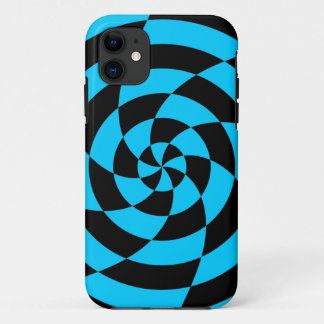 Corey Tiger 80s Neon Op Art (Tealblauw) iPhone 11 Hoesje