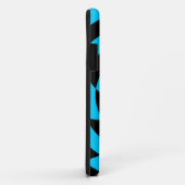 Corey Tiger 80s Neon Op Art (Tealblauw) Case-Mate iPhone Case (Achterkant/rechts)