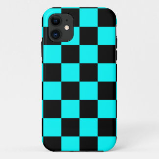 Corey Tiger 80s Neon Schaakbord (Aqua Turquoise Bl Case-Mate iPhone Case